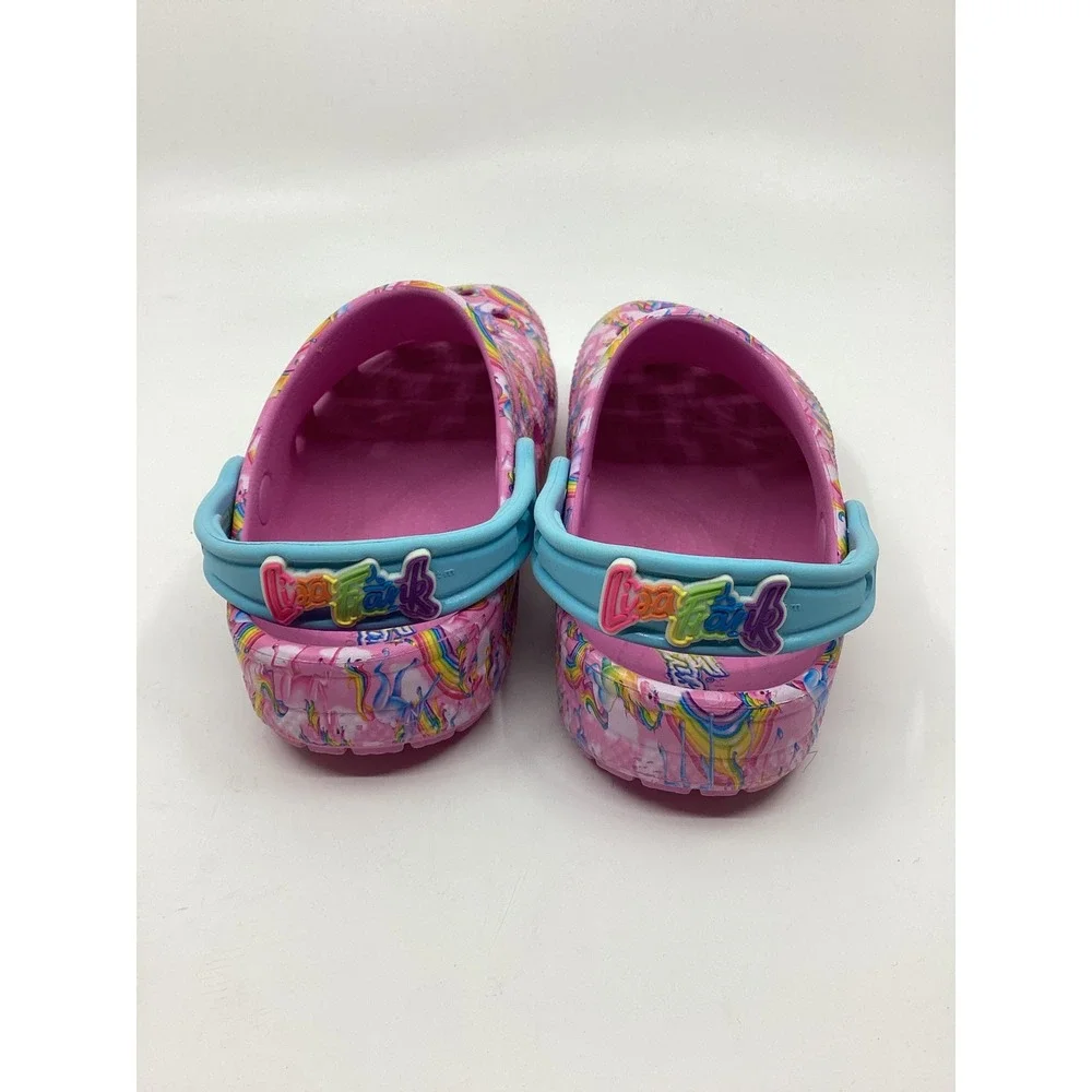 Crocs x Lisa Frank Classic Clog Pink Unicorn Rainbow Kids Size 11 Clogs 208253